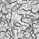 Coupon 3m Tissu Viscose Fluide stretch Imprimée Abstrait Fond Blanc