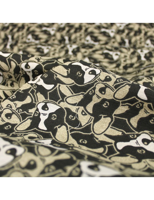 Tissu coton/polyester grande largeur noir