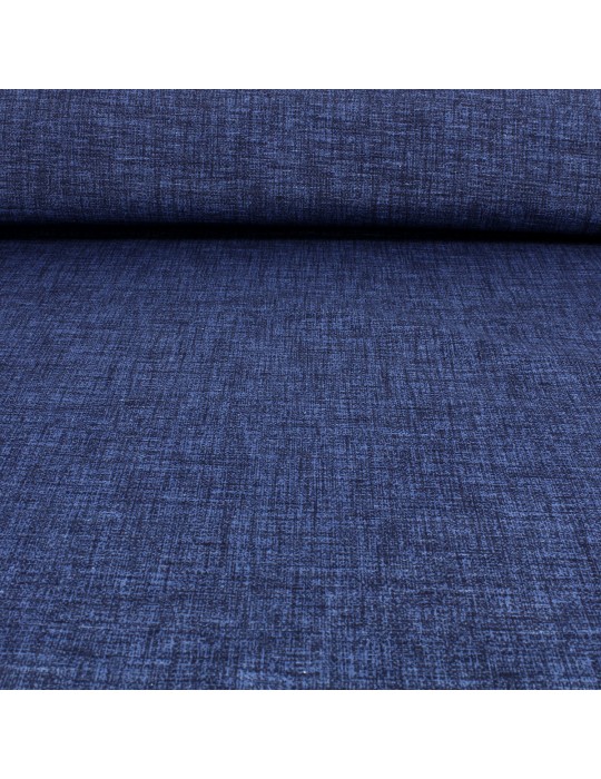 Tissu coton/polyester grande largeur bleu