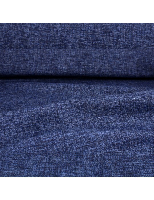 Tissu coton/polyester grande largeur bleu