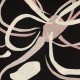 Coupon 3m Tissu Viscose Imprimée Calypso Noir