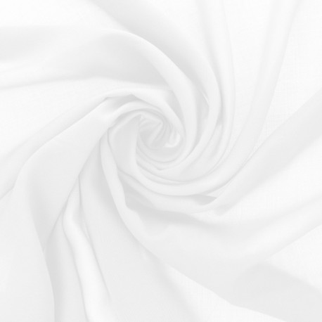Coupon 3m Tissu Viscose Unie Lisette Blanc