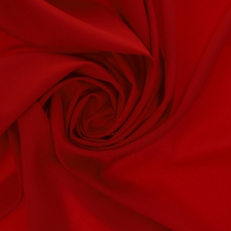 Coupon 3m Tissu Viscose Unie Lisette Rouge 