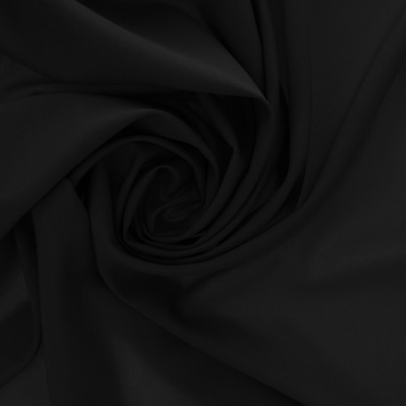 Coupon 3m Tissu Viscose Unie Lisette Noir