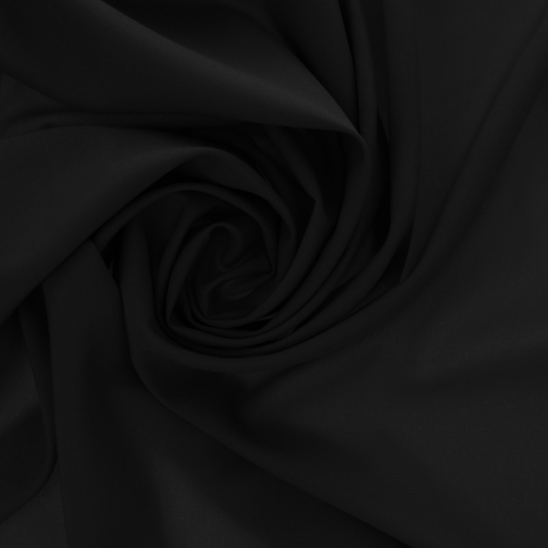 Coupon 3m Tissu Viscose Unie Lisette Noir
