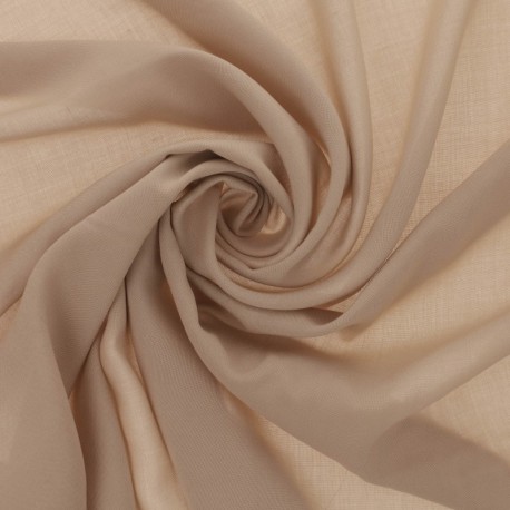 Coupon 3m Tissu Viscose Unie Lisette Taupe 