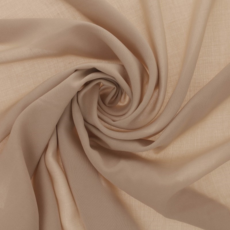 Coupon 3m Tissu Viscose Unie Lisette Taupe 
