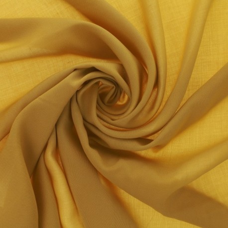Coupon 3m Tissu Viscose Unie Lisette Moutarde