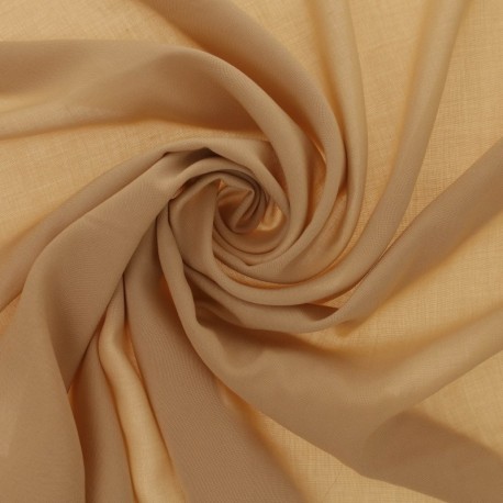 Coupon 3m Tissu Viscose Unie Lisette Caramel
