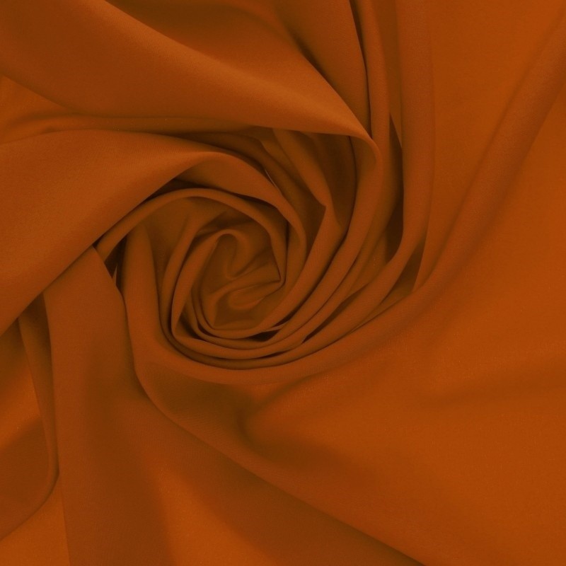 Coupon 3m Tissu Viscose Unie Lisette Feu 