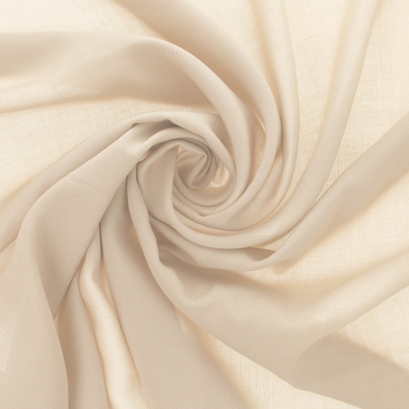 Coupon 3m Tissu Viscose Unie Lisette Ecru 