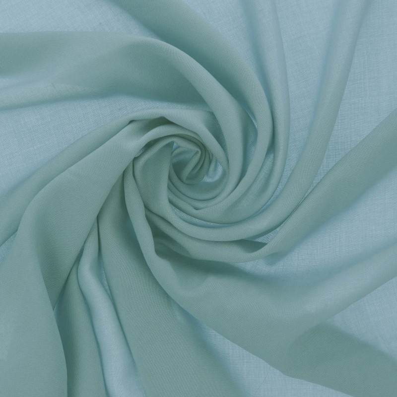 Coupon 3m Tissu Viscose Unie Lisette Vert D'eau