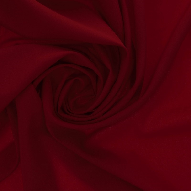 Coupon 3m Tissu Viscose Unie Lisette Bordeaux 