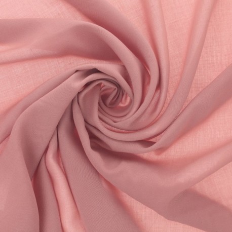 Coupon 3m Tissu Viscose Unie Lisette Rose