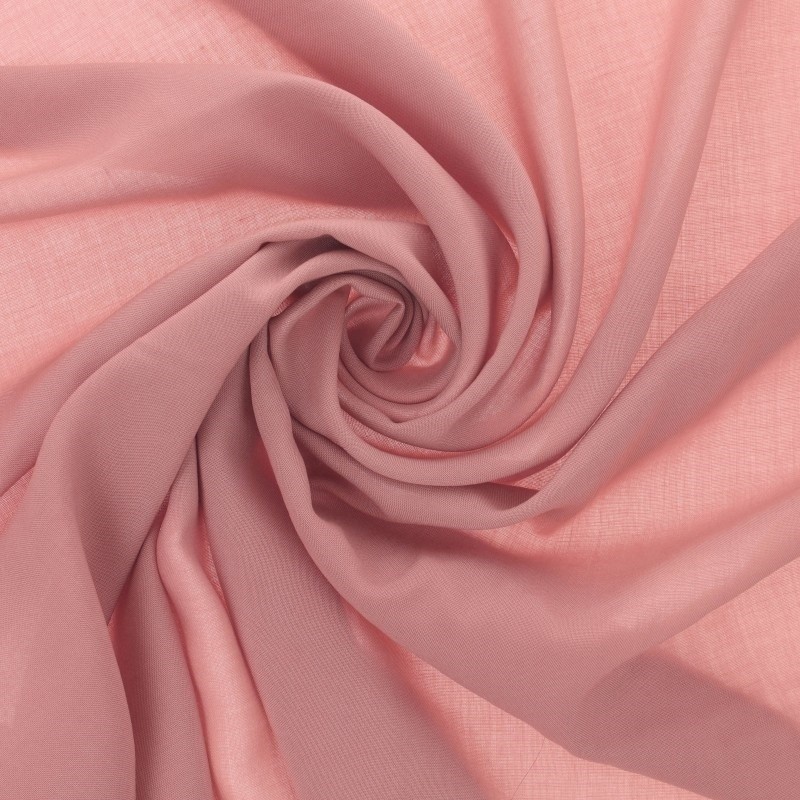 Coupon 3m Tissu Viscose Unie Lisette Rose