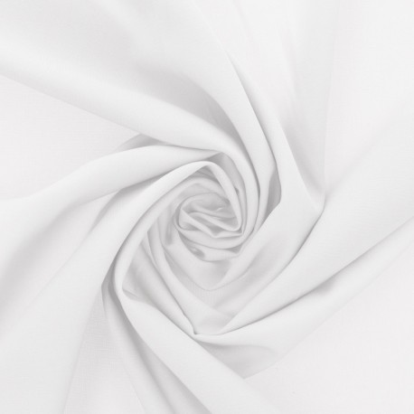 Coupon 3m Tissu Claudine Uni Blanc
