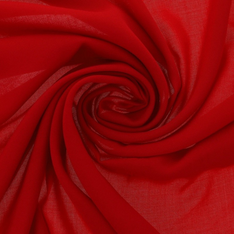 Coupon 3m Tissu Claudine Uni Rouge 