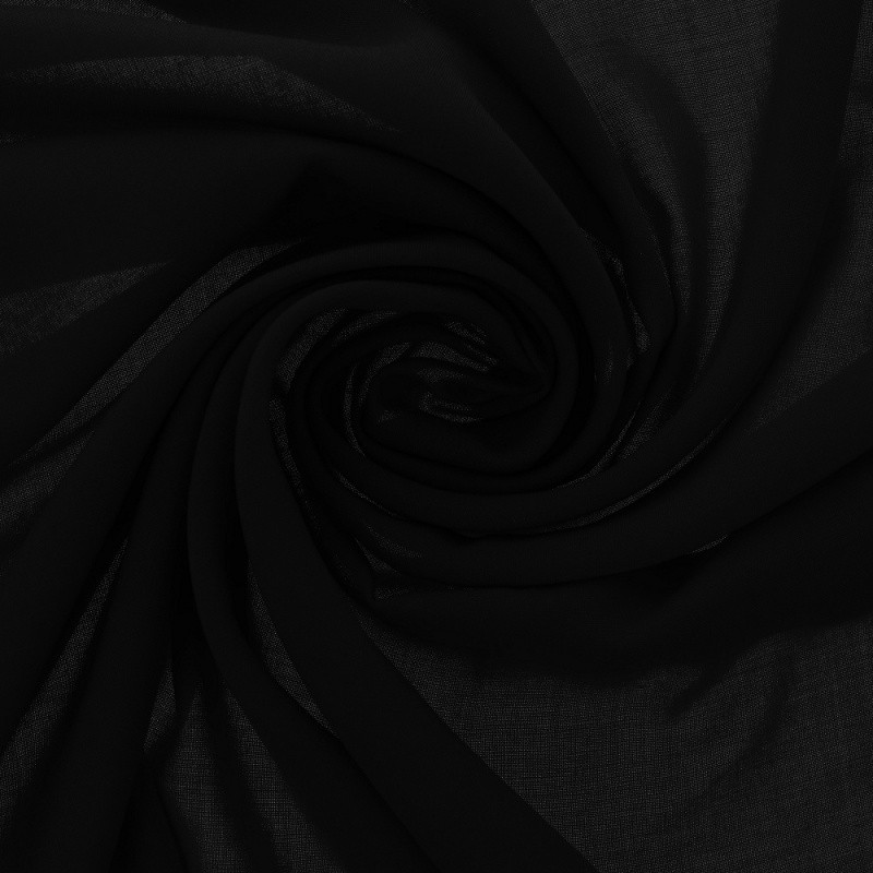 Coupon 3m Tissu Claudine Uni Noir