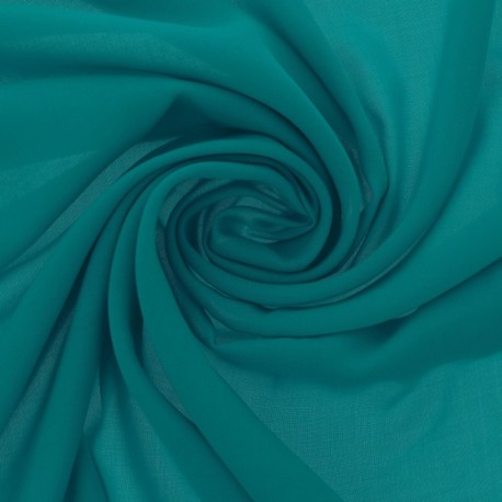 Coupon 3m Tissu Claudine Uni Bleu Canard
