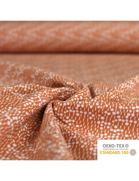 Tissu Jersey imprimé bio orange