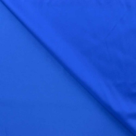 Coupon 3m Tissu Viscose Satin Bleu Roi