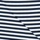 Coupon 3m Tissu Viscose Elasthanne Rayure Marine 10mm 