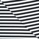 Coupon 3m Tissu Viscose Elasthanne Rayure Noire 10mm 