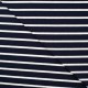 Coupon 3m Tissu Viscose Elasthanne Rayure Marine 15mm