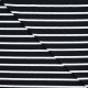 Coupon 3m Tissu Viscose Elasthanne Rayure Noire 15mm 