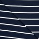 Coupon 3m Tissu Viscose Elasthanne Rayure Marine 30mm 