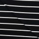 Coupon 3m Tissu Viscose Elasthanne Rayure Noire 30mm 
