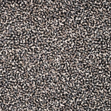 Coupon 3m Tissu Viscose Stretch Imprimé Noir sable 