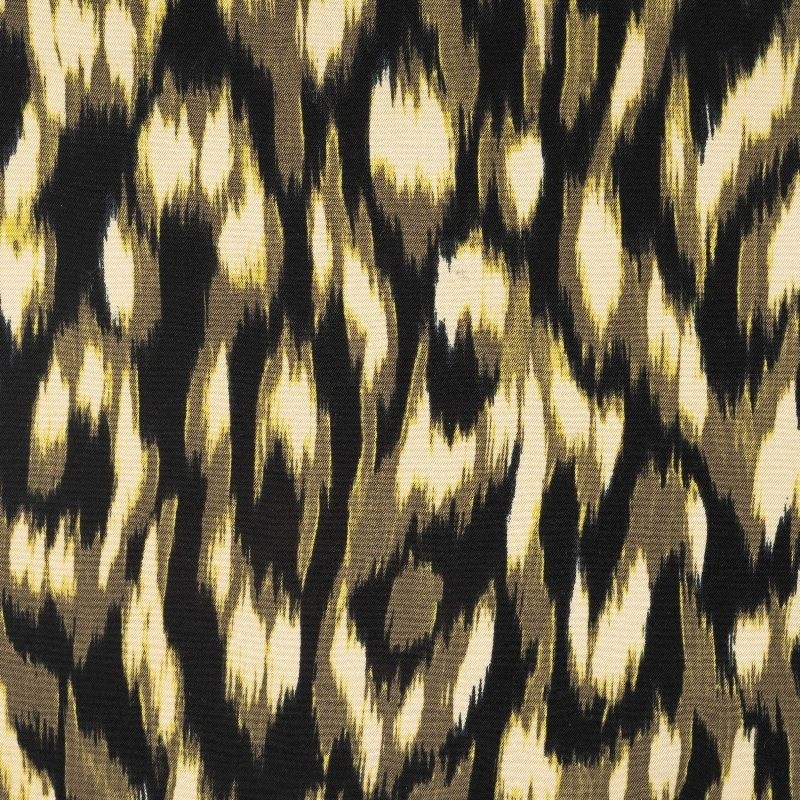Coupon 3m Tissu Viscose Stretch Imprimé Kaki 