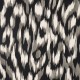 Coupon 3m Tissu Viscose Stretch Imprimé Noir 