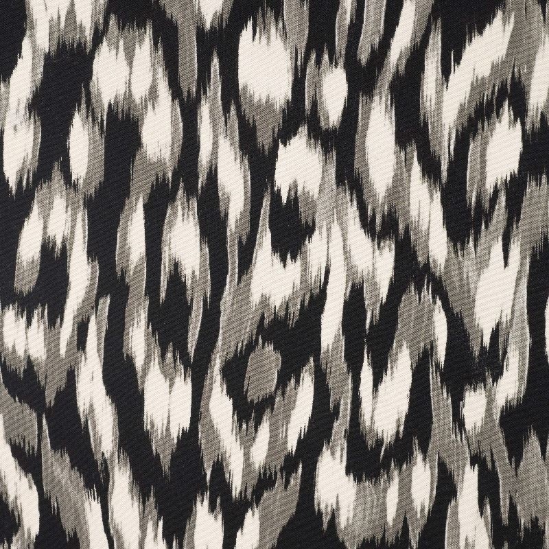Coupon 3m Tissu Viscose Stretch Imprimé Noir 