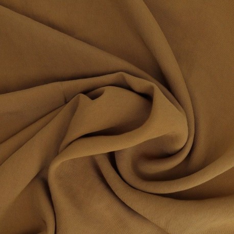 Coupon 3m Tissu Viscose Polyester Uni Camel
