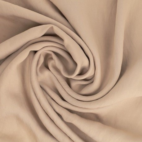 Coupon 3m Tissu Viscose Polyester Uni Ecru