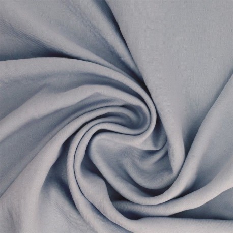 Coupon 3m Tissu Viscose Polyester Uni Bleu 