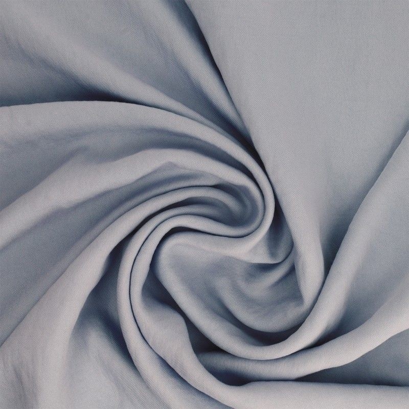 Coupon 3m Tissu Viscose Polyester Uni Bleu 