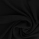 Coupon 3m Tissu Viscose Polyester Uni Noir 
