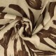 Coupon 3m Tissu Viscose Lin Imprimé Digital Chocolat 
