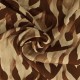 Coupon 3m Tissu Popeline de Viscose Imprimé Digital Chocolat
