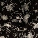 Coupon 3m Tissu Viscose Polyamide Brodé Noir