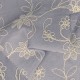 Coupon 3m Tissu Viscose Polyamide Brodé Bleu