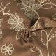 Coupon 3m Tissu Viscose Polyamide Brodé Chocolat