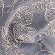 Coupon 3m Tissu Viscose Polyamide Brodé Bleu 