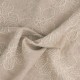 Coupon 3m Tissu Viscose Polyamide Brodé Beige