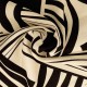 Coupon 3m Tissu Viscose Imprimé Noir