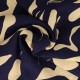 Coupon 3m Tissu Viscose Imprimé Marine 