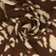 Coupon 3m Tissu Viscose Imprimé Chocolat 